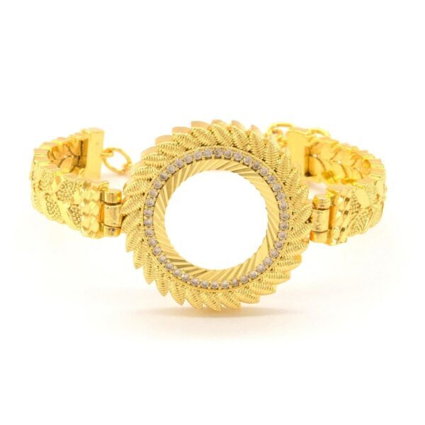 Çeyrek Altın Çerçeve Bileklik Çelik Altın Kaplama BLZ-640