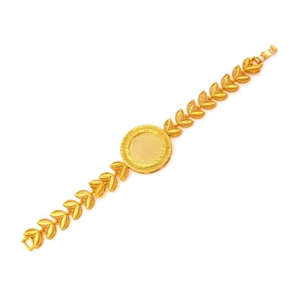 Altın Kaplama İmitasyon Çiçek Desenli Yarım Altınlı Bileklik BLK-1184