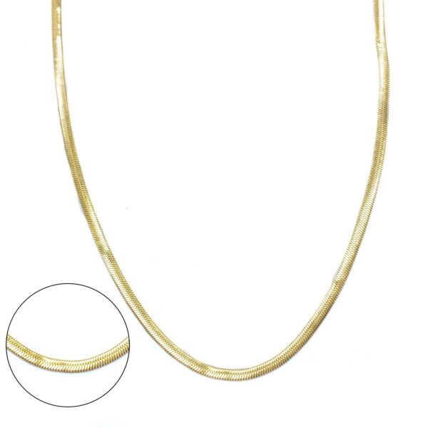 Çelik İtalyan Zincir Altın Kaplama 3 MM ZN-135