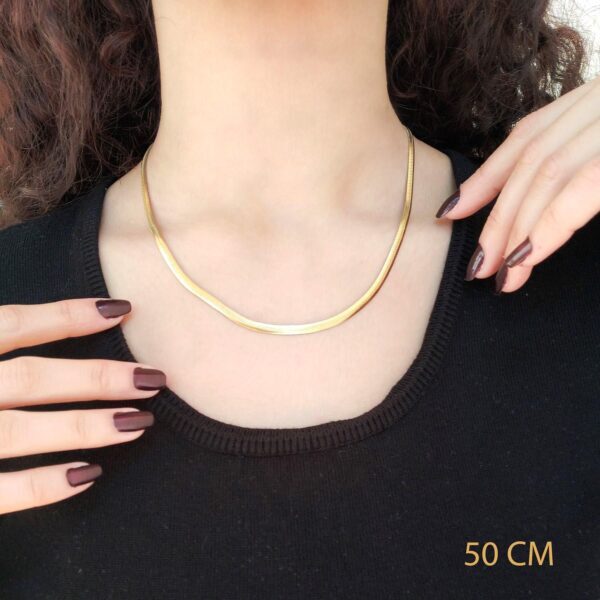 Alternative view of Çelik İtalyan Zincir Altın Kaplama 3 MM ZN-135