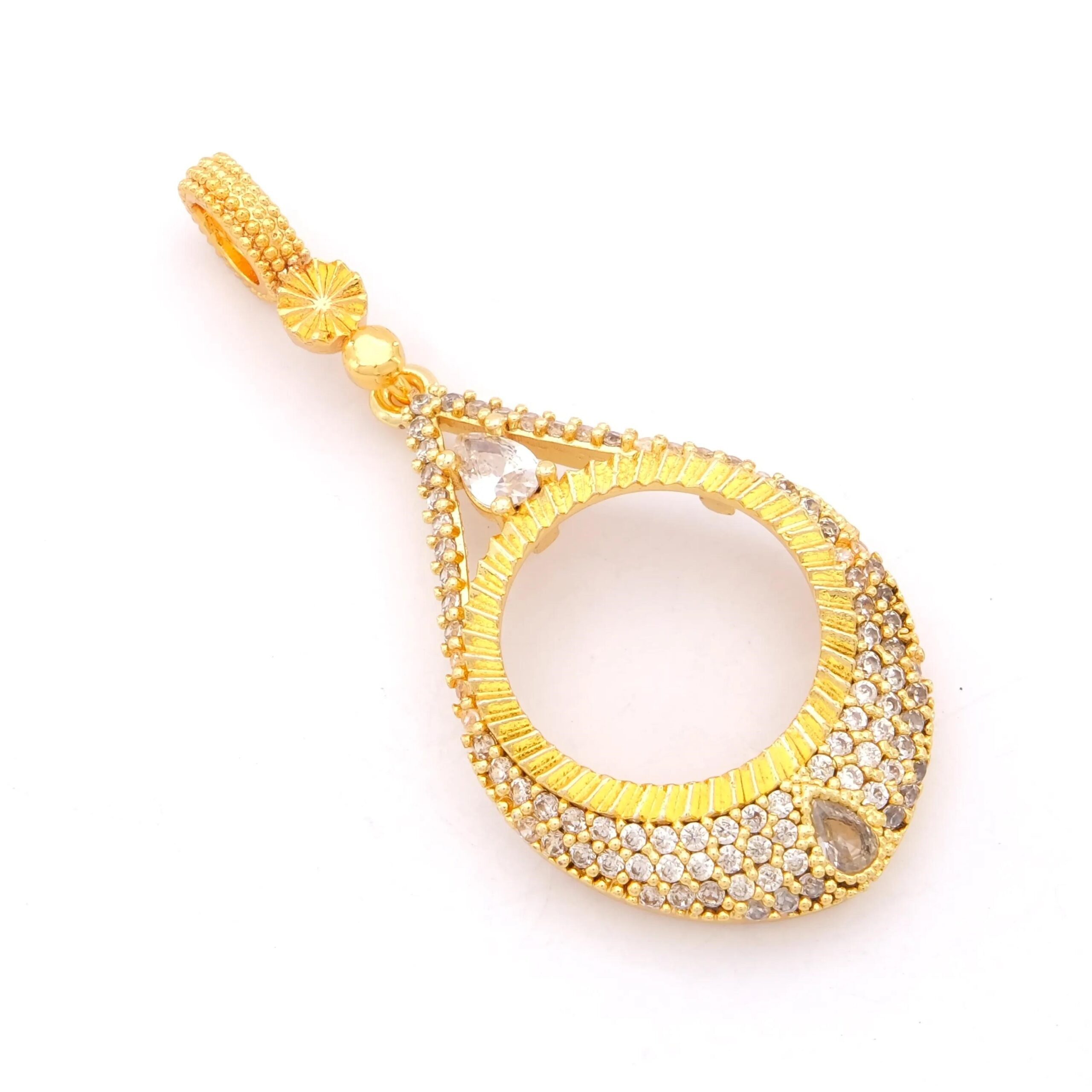 Çeyrek Altın Çerçeveli Kolye Ucu Altın Kaplama-TGR-666 - Görsel 4