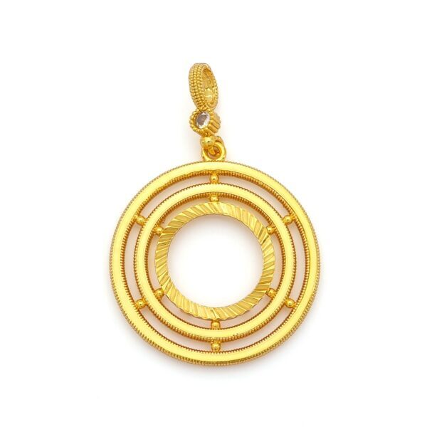 Altın Kaplama İmitasyon Ajda Model Çeyrek Çerçeve İçi Boş Kolye Ucu TGR-733