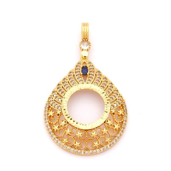 Çeyrek Altın Çerçeveli Kolye Ucu Altın Kaplama TGR-691