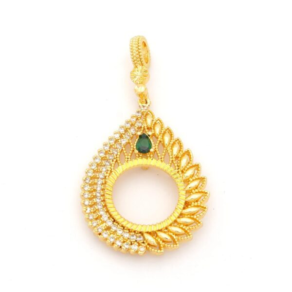 Çeyrek Altın Çerçeveli Kolye Ucu Altın Kaplama-TGR-687