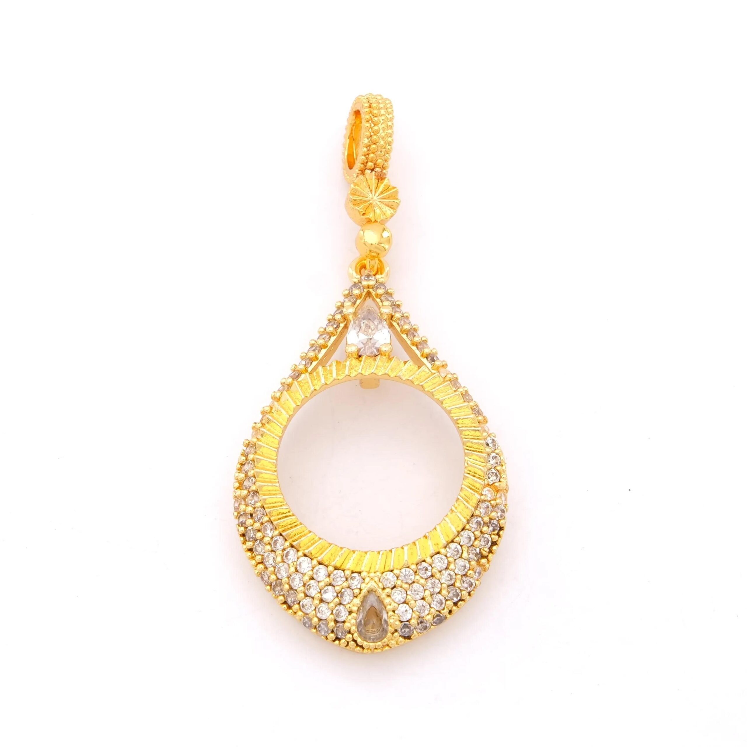 Çeyrek Altın Çerçeveli Kolye Ucu Altın Kaplama-TGR-666