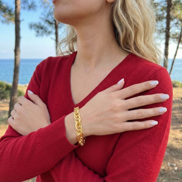 Alternative view of Altın Kaplama Çeli Samanyolu Bileklik BLK-1145