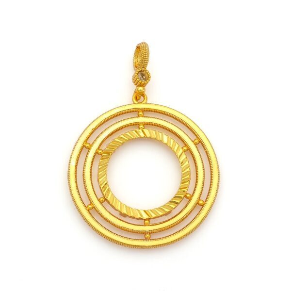 Altın Kaplama İmitasyon Ajda Model Yarım Çerçeve  İçi Boş Kolye Ucu TGR-730