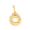 Çeyrek Altın Çerçeveli Kolye Ucu Altın Kaplama TGR-640