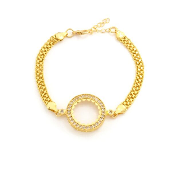 Çeyrek Altın Çerçeve Bileklik Çelik Altın Kaplama BLK-1109