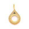 Çeyrek Altın Çerçeveli Kolye Ucu Altın Kaplama TGR-656