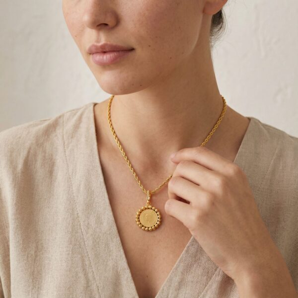 Alternative view of BZ Altın Kaplama Kolye Dorikalı Çeyrek Altınlı Kolye Ucu TGR-580