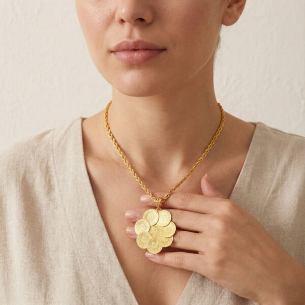 Alternative view of Altın Kaplama 8 Adet Çeyrekli Kadın  Kolye Ucu TGR-201