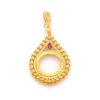 Çeyrek Altın Çerçeveli Kolye Ucu Altın Kaplama TGR-645