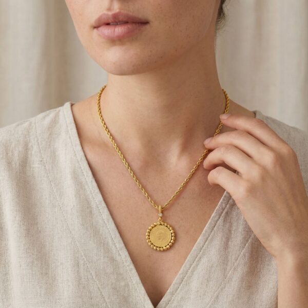 Alternative view of BZ Altın Kaplama Kolye Dorikalı Yarım Altınlı Kolye Ucu TGR-581