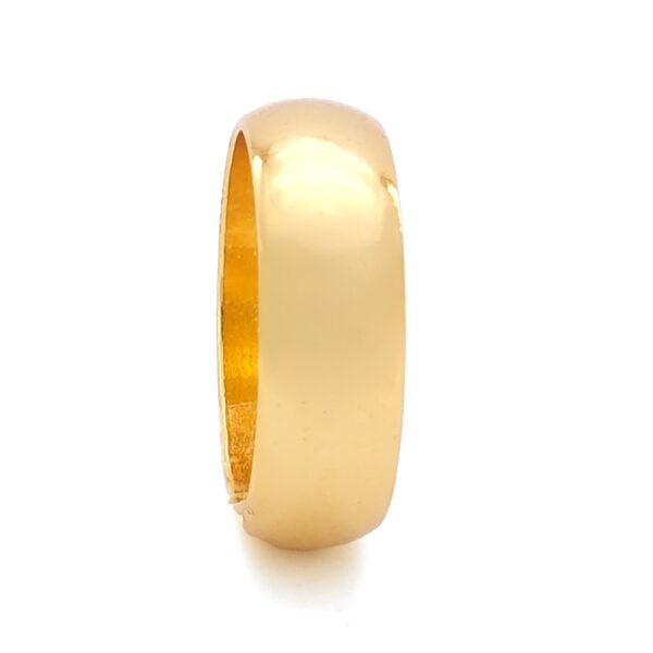 Çelik Yüzük Altın Kaplama 5mm İşlemesiz Düz Alyans YZK-201