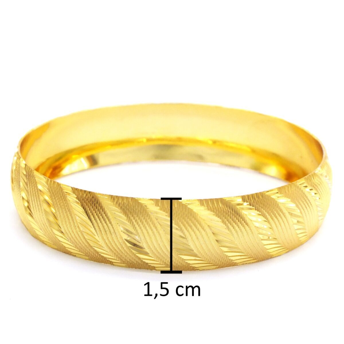 İmitasyon Bilezik Altın Kaplama Rüzgar Model 1.5 cm BLZ-3090