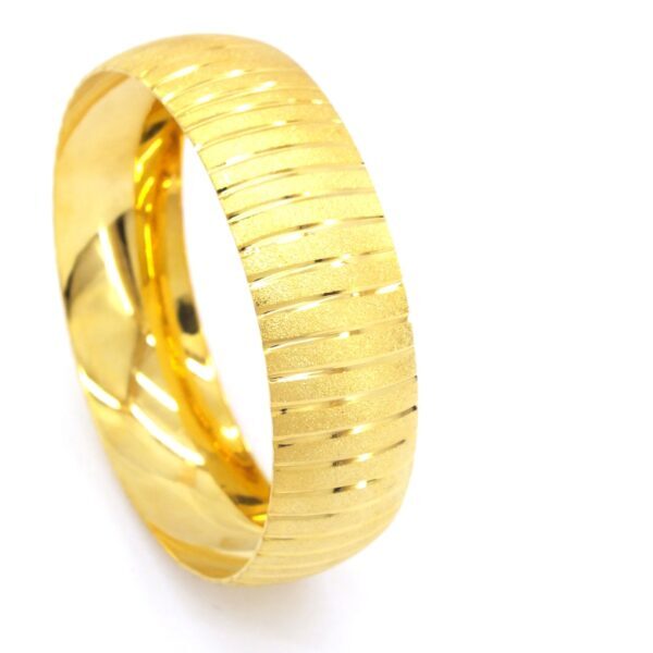 Altın Kaplama Bilezik Düz Çizgili 2 CM - BLZ-3014