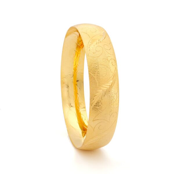 Altın Kaplama Desenli İmitasyon Bilezik 1.5 CM BLZ-1235