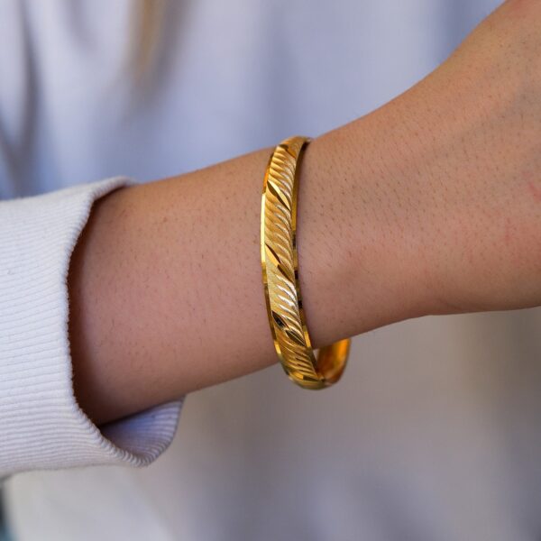 İmitasyon Altın Bilezik 1 cm Rüzgar Model - BLZ-3006