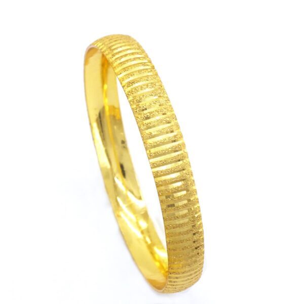 22 ayar Altın Kaplama Bilezik Çizgili 0.8 cm - BLZ-3051