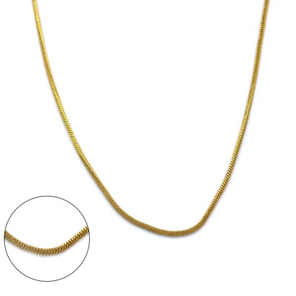 BZ Altın Kaplama 1.5 mm Oval Unisex Zincir ZN-161